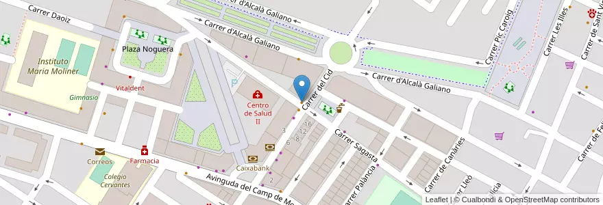 Mapa de ubicacion de Café Principal en スペイン, バレンシア州, València / Valencia, El Camp De Morvedre, Sagunt / Sagunto.