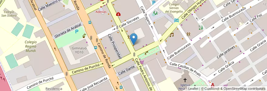 Mapa de ubicacion de Café Pub Amsterdam en Espanha, Andaluzia, Granada, Comarca De La Vega De Granada, Granada.