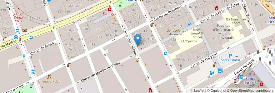Mapa de ubicacion de Cafe Punto 10 en اسپانیا, Catalunya, Barcelona, Barcelonès, Barcelona.