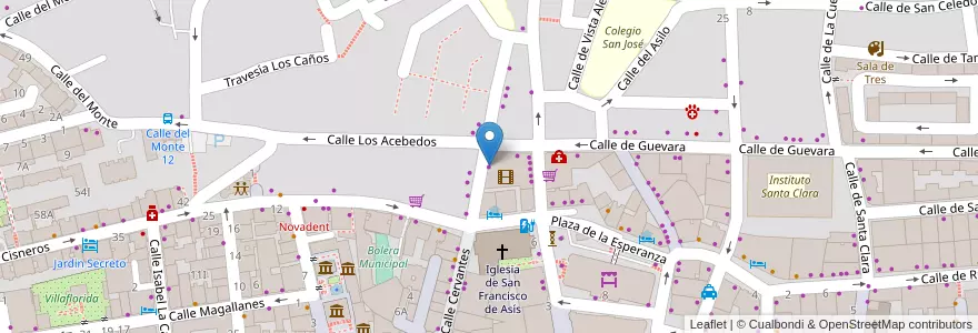 Mapa de ubicacion de Café Quebec en إسبانيا, كانتابريا, منطقة كانتابريا, Santander, Santander.
