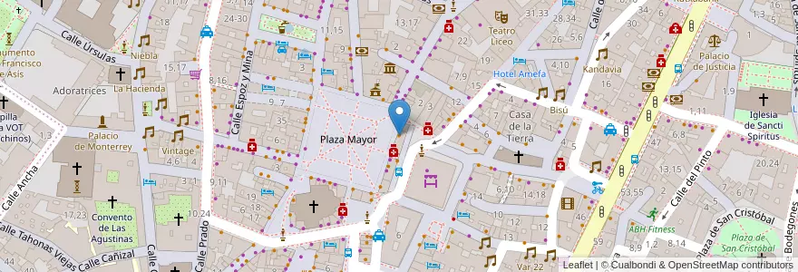 Mapa de ubicacion de Café Real en 西班牙, Castilla Y León, Salamanca, Campo De Salamanca, Salamanca.