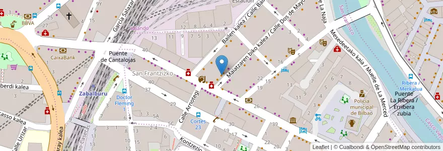 Mapa de ubicacion de Cafe Restaurante Nowoum Estrellas en Spagna, Euskadi, Bizkaia, Bilboaldea, Bilbao.