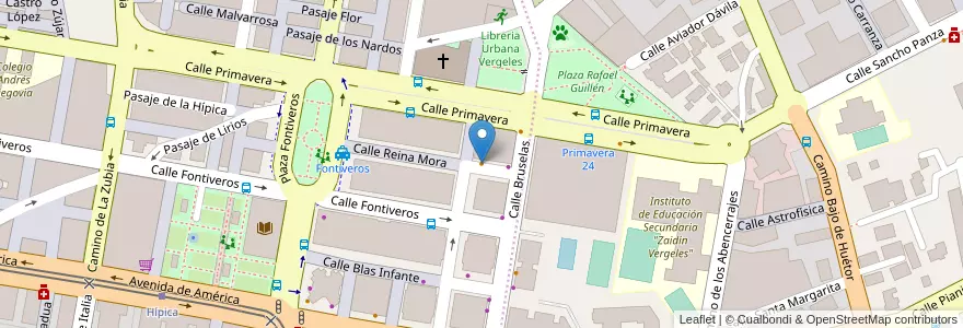 Mapa de ubicacion de Cafe Rodri en İspanya, Andalucía, Granada, Comarca De La Vega De Granada, Granada.