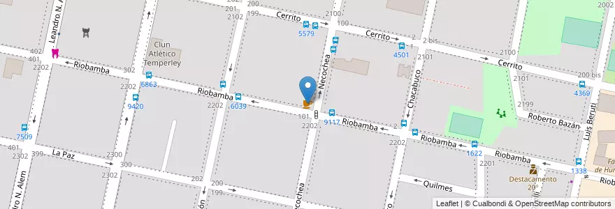 Mapa de ubicacion de Café Rojo Concert en アルゼンチン, サンタフェ州, Departamento Rosario, Municipio De Rosario, ロサリオ.