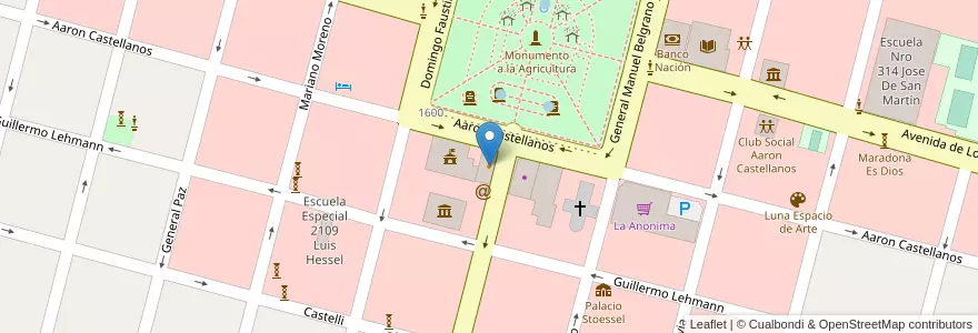 Mapa de ubicacion de Café Royal en Arjantin, Santa Fe, Departamento Las Colonias, Municipio De Esperanza, Esperanza.