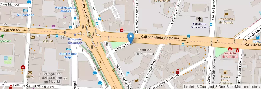 Mapa de ubicacion de Café Saigón en اسپانیا, بخش خودمختار مادرید, بخش خودمختار مادرید, Área Metropolitana De Madrid Y Corredor Del Henares, مادرید.