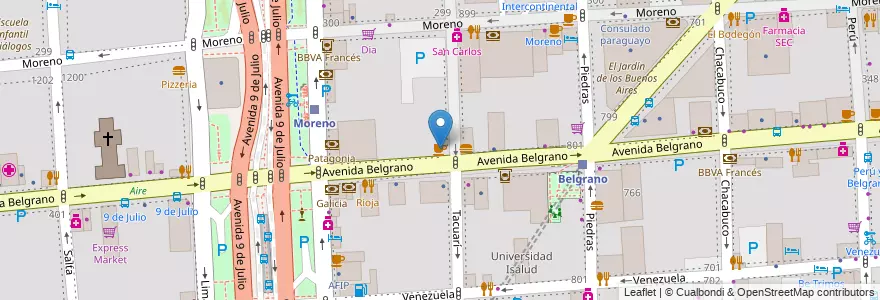 Mapa de ubicacion de Cafe San Martin, Montserrat en Arjantin, Ciudad Autónoma De Buenos Aires, Comuna 1, Buenos Aires.