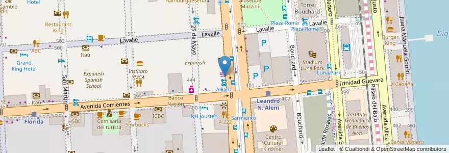 Mapa de ubicacion de Cafe, San Nicolas en Argentina, Ciudad Autónoma De Buenos Aires, Comuna 1, Buenos Aires.