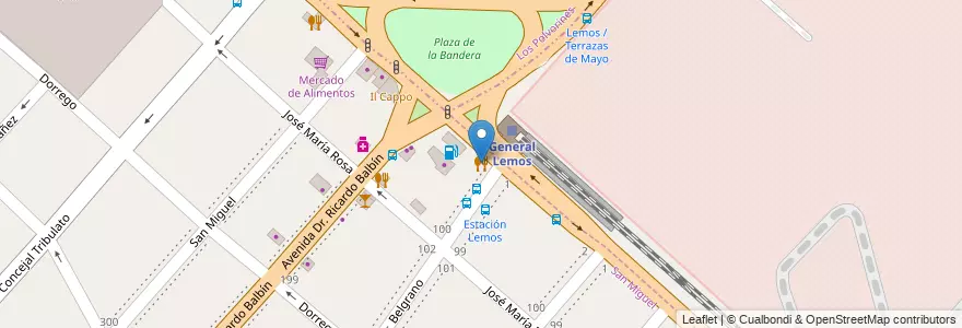Mapa de ubicacion de Cafe Siboney en アルゼンチン, ブエノスアイレス州, Partido De San Miguel.