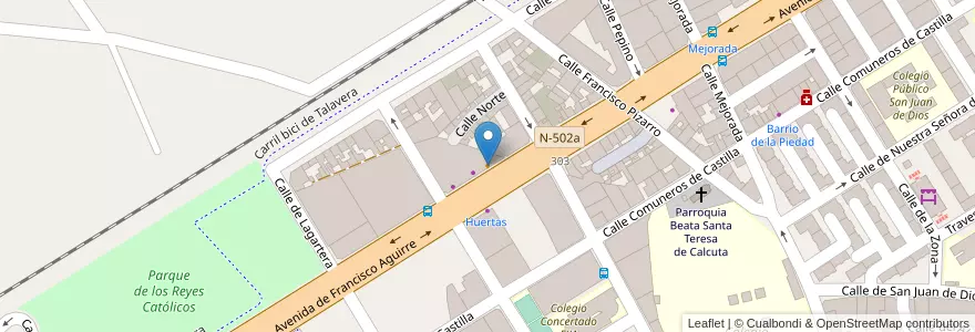 Mapa de ubicacion de Cafe Sixt Avenue en اسپانیا, Castilla-La Mancha, Toledo, Talavera, Talavera De La Reina.