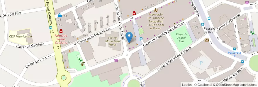 Mapa de ubicacion de Cafe Sofia en 西班牙, Catalunya, Tarragona, Baix Camp, Reus.