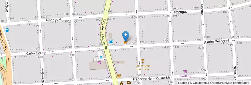 Mapa de ubicacion de Cafe Sportman en Argentinien, Chile, Mendoza, Godoy Cruz, Departamento Godoy Cruz, Distrito Ciudad De Godoy Cruz.