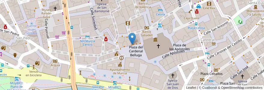 Mapa de ubicacion de Café & Té en Spanje, Murcia, Murcia, Área Metropolitana De Murcia, Murcia.