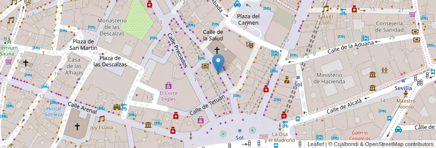 Mapa de ubicacion de Café & Té en Sepanyol, Comunidad De Madrid, Comunidad De Madrid, Área Metropolitana De Madrid Y Corredor Del Henares, Madrid.