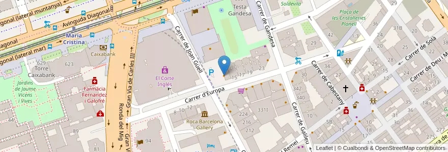 Mapa de ubicacion de Café & Tē en Espagne, Catalogne, Barcelone, Barcelonais, Barcelone.