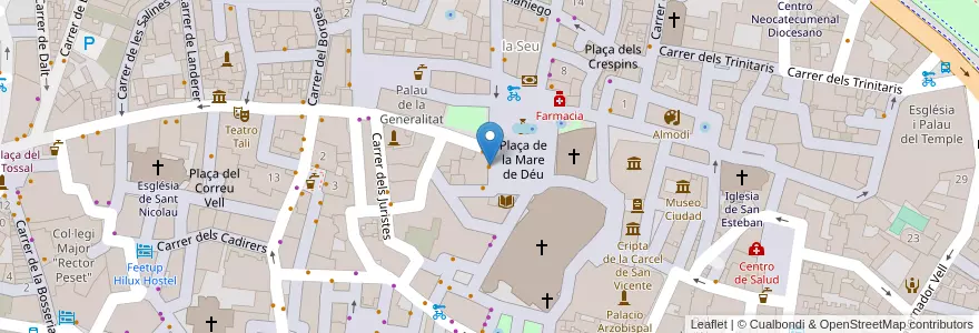 Mapa de ubicacion de Café & Té en 스페인, Comunitat Valenciana, València / Valencia, Comarca De València, València.