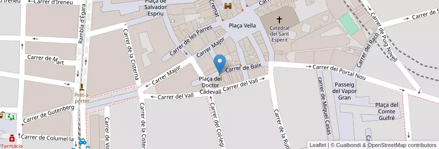 Mapa de ubicacion de Cafè Teatre en Spanje, Catalonië, Barcelona, Vallès Occidental, Terrassa.