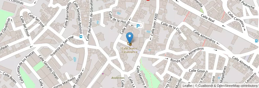 Mapa de ubicacion de Café Teatro Casablanca en Spanien, Autonome Gemeinschaft Madrid, Autonome Gemeinschaft Madrid, Cuenca Del Henares, Arganda Del Rey.