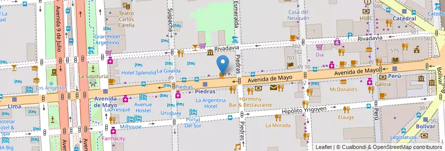 Mapa de ubicacion de Тортони en Аргентина, Буэнос-Айрес, Comuna 1, Буэнос-Айрес.