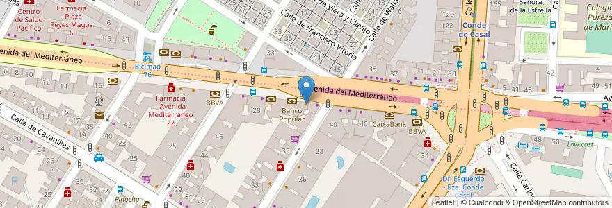 Mapa de ubicacion de Café Troy en İspanya, Comunidad De Madrid, Comunidad De Madrid, Área Metropolitana De Madrid Y Corredor Del Henares, Madrid.
