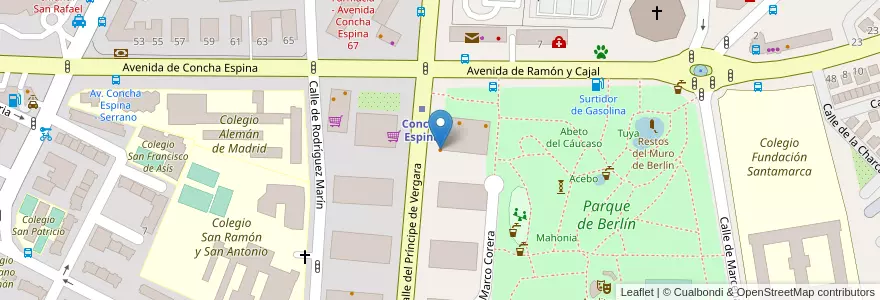 Mapa de ubicacion de Café Universal en Spain, Community Of Madrid, Community Of Madrid, Área Metropolitana De Madrid Y Corredor Del Henares, Madrid.