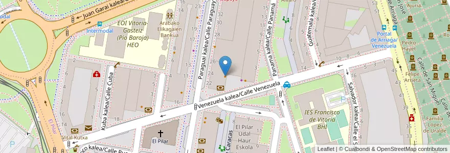 Mapa de ubicacion de Café Van Gogh en スペイン, バスク州, Araba/Álava, Gasteizko Kuadrilla/Cuadrilla De Vitoria, Vitoria-Gasteiz.