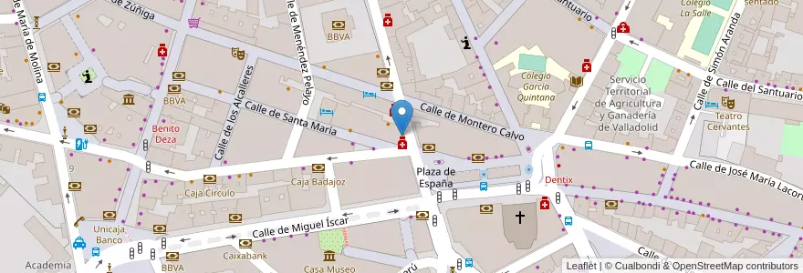 Mapa de ubicacion de Café Victoria en 스페인, Castilla Y León, Valladolid, Valladolid.