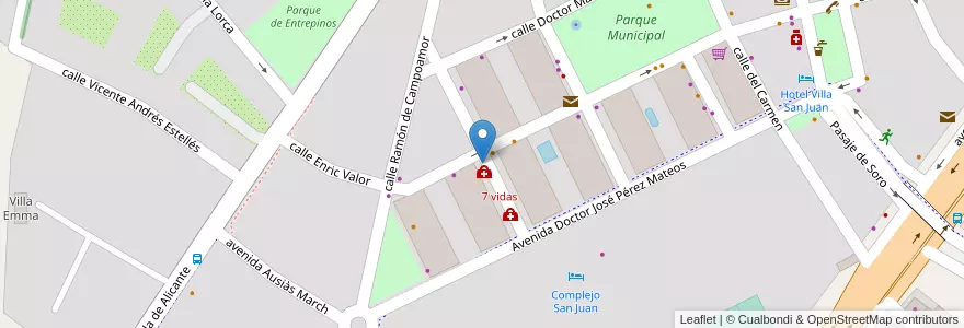Mapa de ubicacion de Café Viena en Espanha, Comunidade Valenciana, Alacant / Alicante, L'Alacantí, Sant Joan D'Alacant.