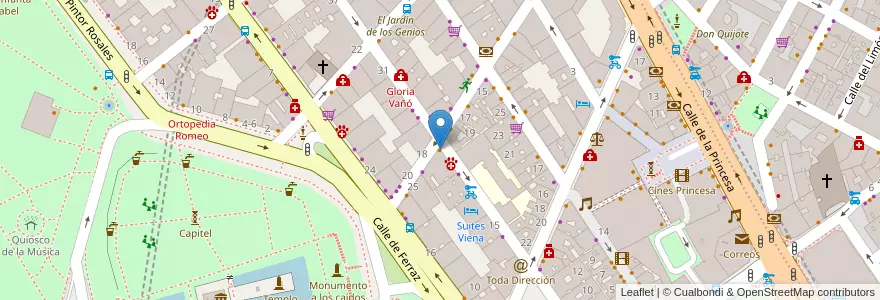 Mapa de ubicacion de Café Viena en Spagna, Comunidad De Madrid, Comunidad De Madrid, Área Metropolitana De Madrid Y Corredor Del Henares, Madrid.