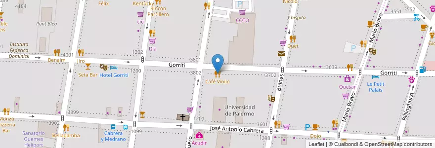 Mapa de ubicacion de Café Vinilo, Palermo en Argentine, Ciudad Autónoma De Buenos Aires, Buenos Aires, Comuna 14.