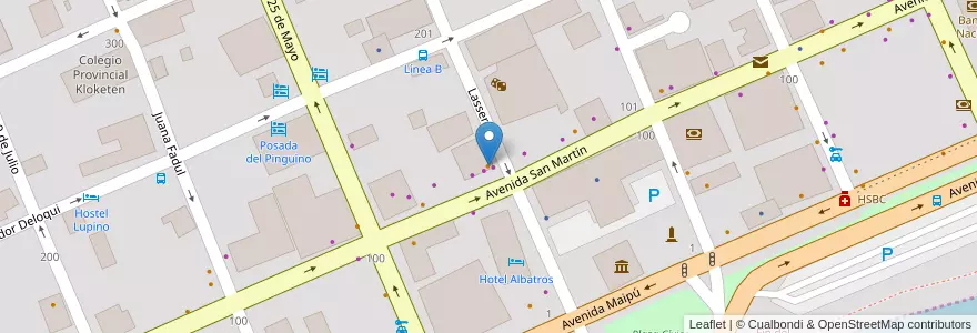 Mapa de ubicacion de Cafe x-presso en آرژانتین, Departamento Ushuaia, شیلی, استان تیرا دل فوئگو, Ushuaia.