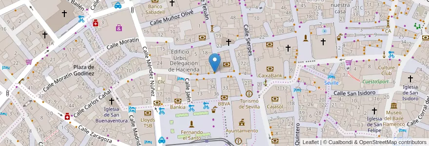Mapa de ubicacion de Café y tapas en İspanya, Andalucía, Sevilla, Sevilla.