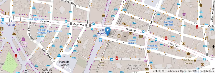 Mapa de ubicacion de Café y Té en İspanya, Comunidad De Madrid, Comunidad De Madrid, Área Metropolitana De Madrid Y Corredor Del Henares, Madrid.