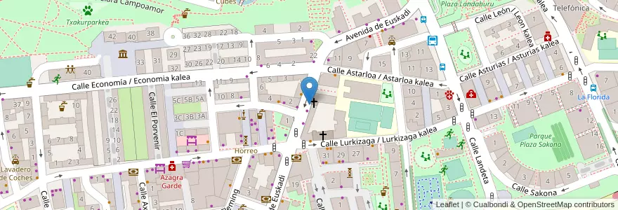 Mapa de ubicacion de Café Zelaia en إسبانيا, إقليم الباسك, Bizkaia, Bilboaldea, Barakaldo.