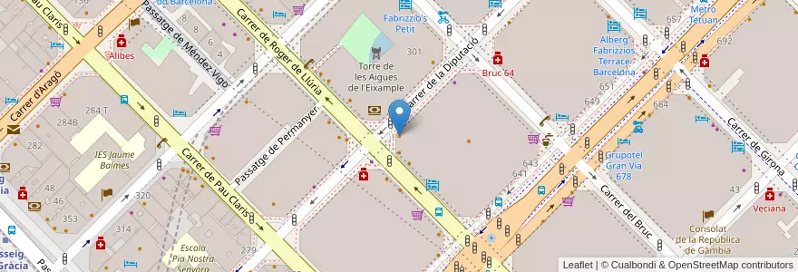 Mapa de ubicacion de Cafeliz en Espanha, Catalunha, Barcelona, Barcelonès, Barcelona.