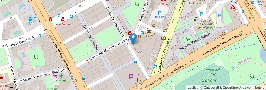 Mapa de ubicacion de Cafenet en Spanien, Valencianische Gemeinschaft, Valencia, Comarca De València, Valencia.