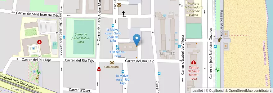 Mapa de ubicacion de Cafetal Club en Espagne, Communauté Valencienne, Valence, Comarca De València, Valence.