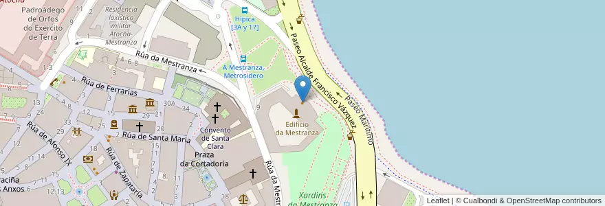 Mapa de ubicacion de Cafetaría do Reitorado en Испания, Галисия, А-Корунья, A Coruña, A Coruña.