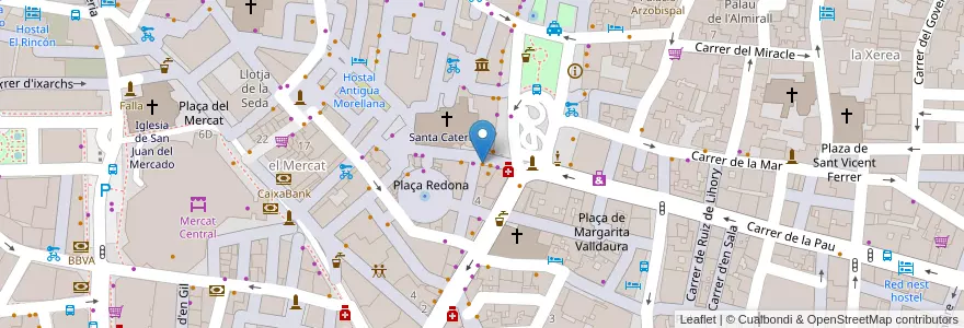 Mapa de ubicacion de Café&Te en 스페인, Comunitat Valenciana, València / Valencia, Comarca De València, València.