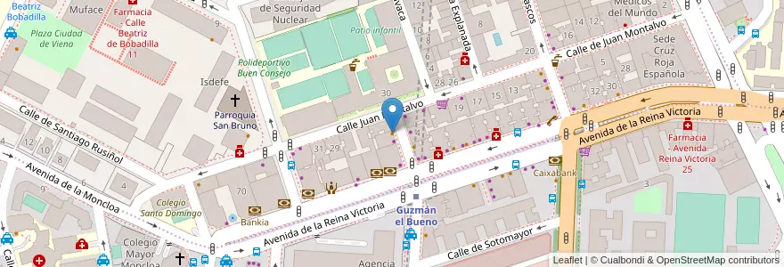 Mapa de ubicacion de Cafetería en إسبانيا, منطقة مدريد, منطقة مدريد, Área Metropolitana De Madrid Y Corredor Del Henares, مدريد.