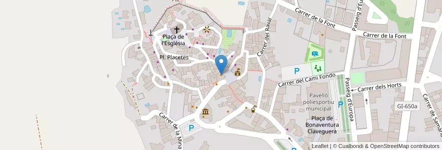 Mapa de ubicacion de Cafeteria en Spagna, Catalunya, Girona, Baix Empordà, Pals.