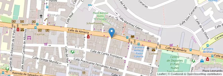 Mapa de ubicacion de Cafetería Adams en Испания, Málaga-Costa Del Sol, Малага.