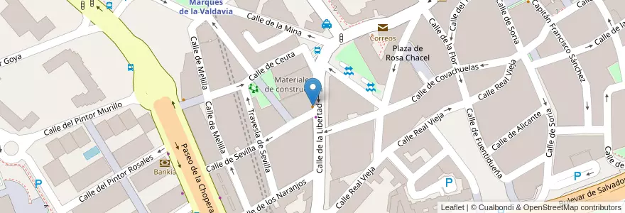 Mapa de ubicacion de Cafetería Alcalá en إسبانيا, منطقة مدريد, منطقة مدريد, Área Metropolitana De Madrid Y Corredor Del Henares, ألكوبينداس.