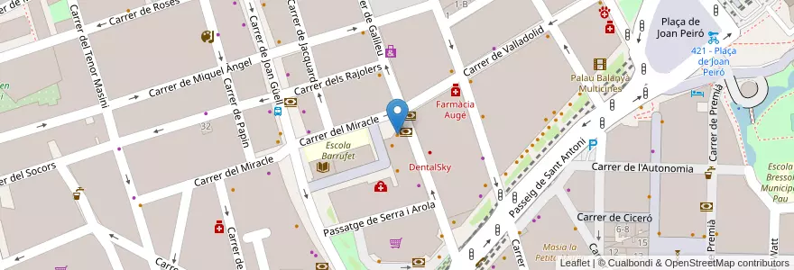 Mapa de ubicacion de Cafeteria Ancares en İspanya, Catalunya, Barcelona, Barcelonès, Barcelona.