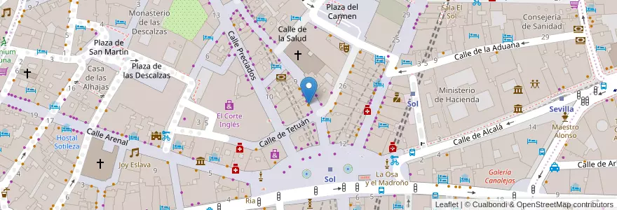 Mapa de ubicacion de Cafetería Armenia en Espanha, Comunidade De Madrid, Comunidade De Madrid, Área Metropolitana De Madrid Y Corredor Del Henares, Madrid.