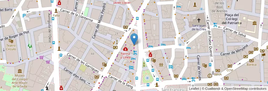 Mapa de ubicacion de Cafetería Ascot en スペイン, バレンシア州, València / Valencia, Comarca De València, València.