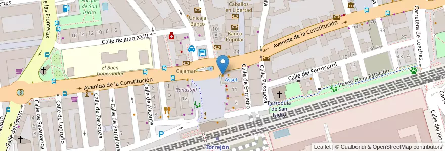 Mapa de ubicacion de Cafetería Asset en España, Comunidad De Madrid, Comunidad De Madrid, Área Metropolitana De Madrid Y Corredor Del Henares, Torrejón De Ardoz.