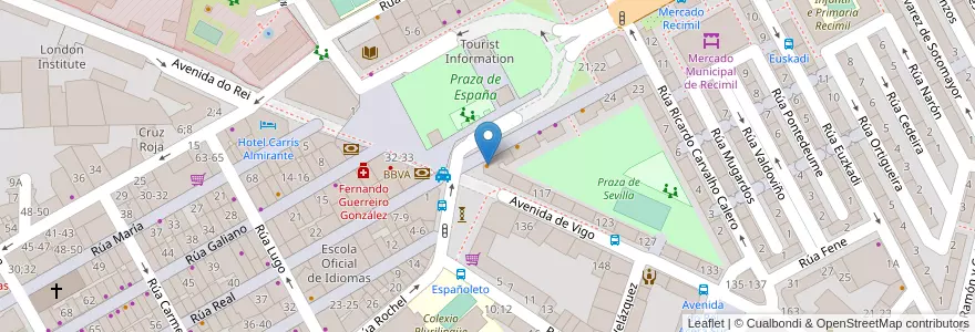 Mapa de ubicacion de Cafetería Avenida en Sepanyol, Galicia / Galiza, A Coruña, Ferrol, Ferrol.