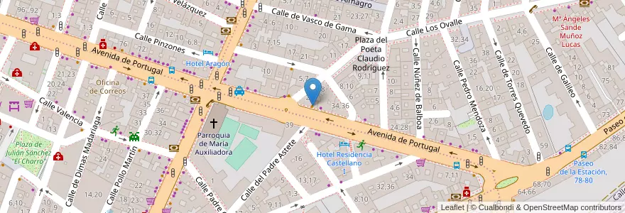 Mapa de ubicacion de Cafetería Avenida en 스페인, Castilla Y León, Salamanca, Campo De Salamanca, Salamanca.