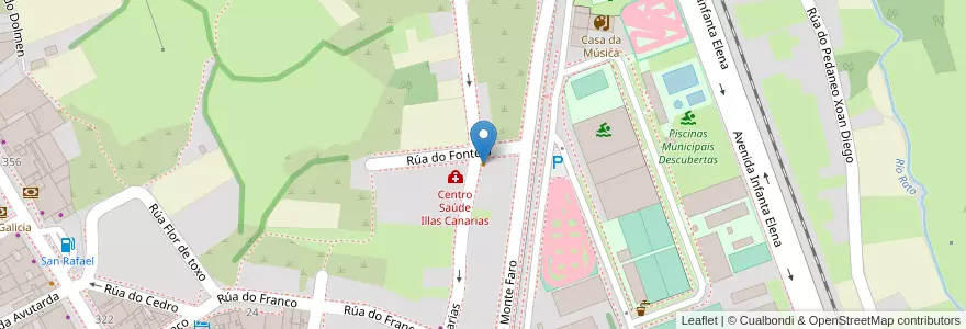 Mapa de ubicacion de Cafetería - Bar - Cervecería A Xuntanza en Espagne, Galice, Lugo, Lugo, Lugo.